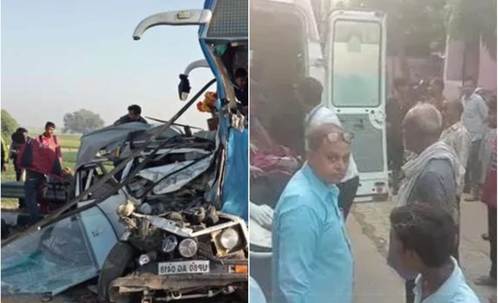 लखनऊ-आगरा एक्सप्रेसवे पर भीषण सड़क हादसा, बिहार से दिल्ली आ रही बस दूध कंटेनर में घुसी, 18 लोगों की मौत, 30 घायल