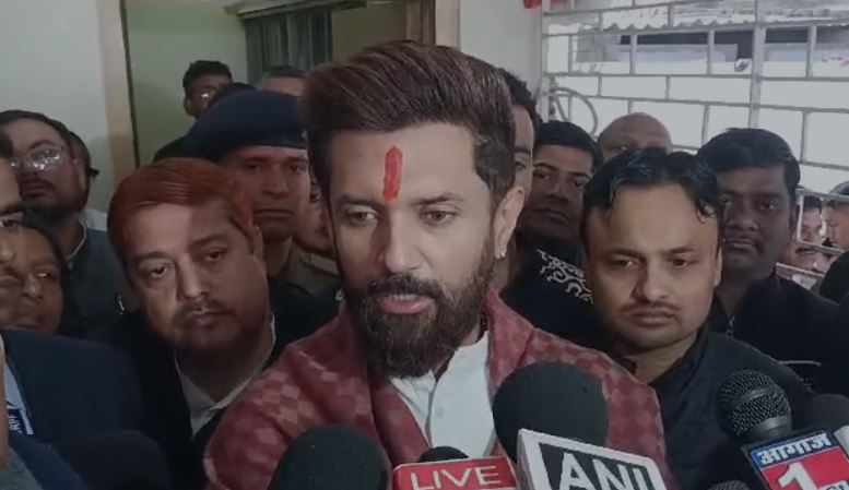 विपक्ष पर केन्द्रीय मंत्री चिराग पासवान का पलटवार, कहा- सीएम नीतीश कुमार की यात्रा से डर के साये में हैं राजद और कांग्रेस