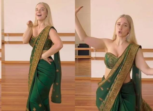 फ़िरंगी भाभी का देसी डांस! धुरंधर के गाने पर रशियन लड़की का जबरा डांस देख दीवाने हुए लोग, देखिए VIDEO